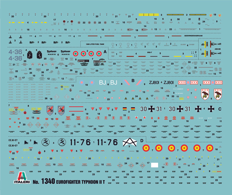 Italeri 1340 1:72 Eurofighter EF-2000B Typhoon