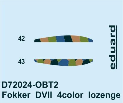 Eduard D72024 1:72 Fokker D.VII 4color lozenge