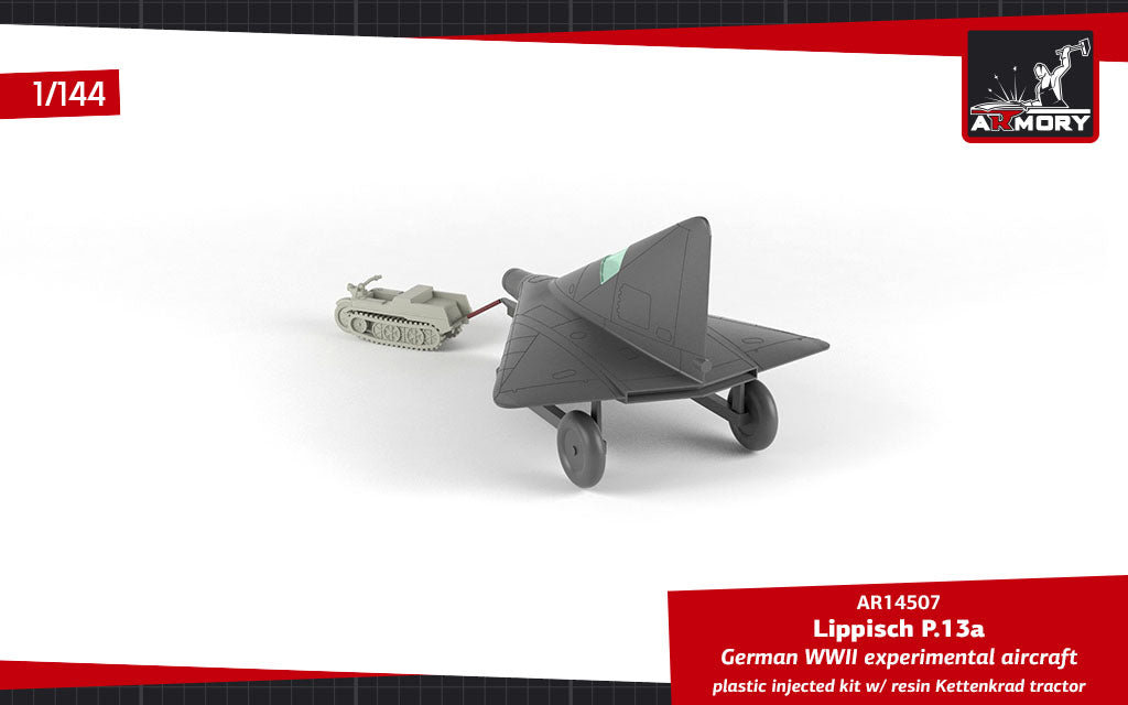 Armory 14507 1:144 Lippisch P.13a with Kettenkrad