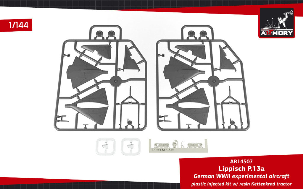 Armory 14507 1:144 Lippisch P.13a with Kettenkrad