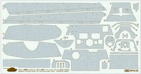 Tamiya 12649 1:35 Zimmerit Coating Sheet - King Tiger Porsche Turret