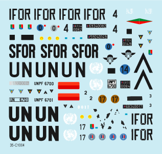 Star Decals 35-C1004 1:35 Balkan Peacekeepers #3. France, La Legion. VAB, VBL, AMX-10RC