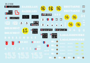 Star Decals 35-C1008 1:35 AMX-13 Chaffee & AMX-13 SS-11. French Cold War markings + Algerian war