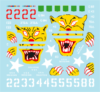Star Decals 35-C1044 1:35 Korean War M4A3E8 Sherman 'Tigerface'