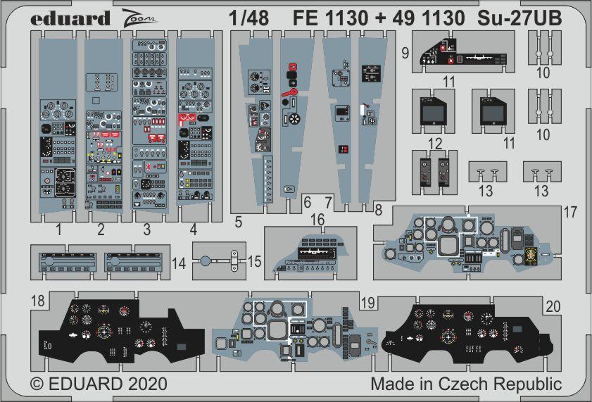 Eduard 491130 1:48 Sukhoi Su-27UB Interior