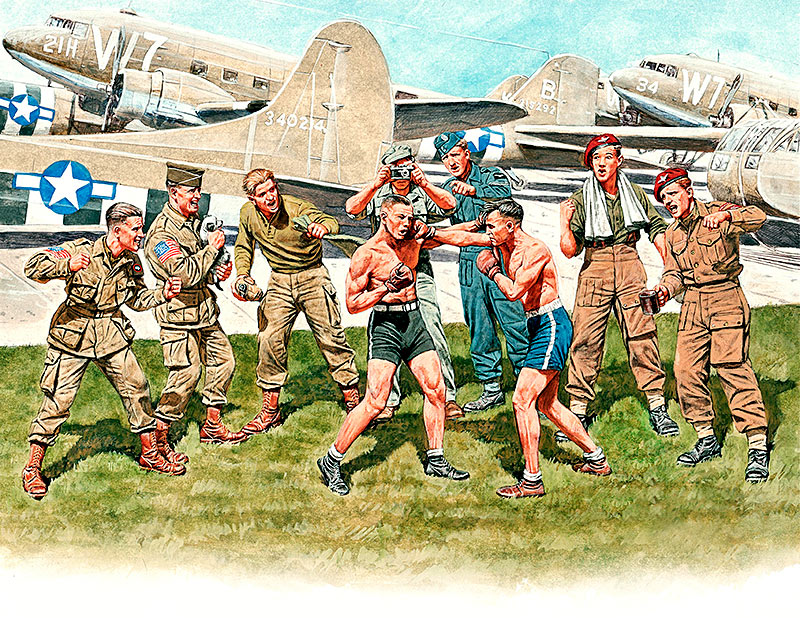 Master Box MB35150 1:35 Friendly boxing match. British and American paratroopers, WWII Era