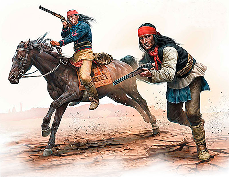 Master Box MB35188 1:35 Indian Wars Series, kit No.1. Apache Attack