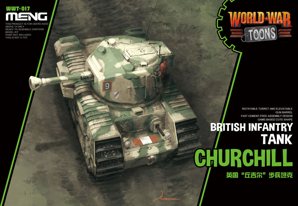 Meng Model WWT-017 World War Toons British Infantry Tank Churchill