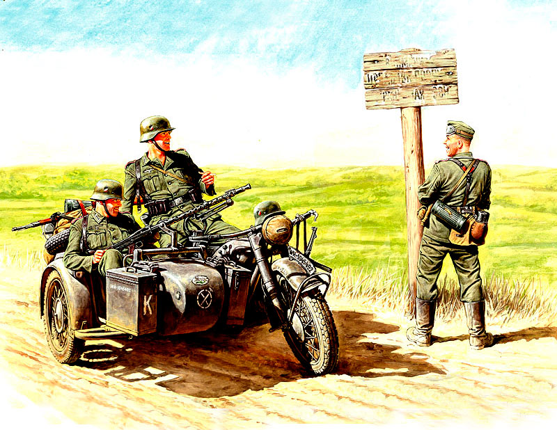 Master Box MB3539 1:35 German motorcyclists, 1940-1943