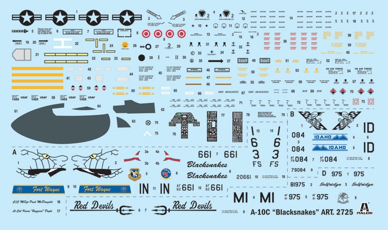 Italeri 2725 1:48 Fairchild A-10C "Blacksnakes"