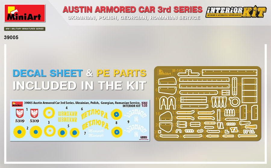 Mini Art 39005 1:35 Austin Armored Car 3rd Series with Interior