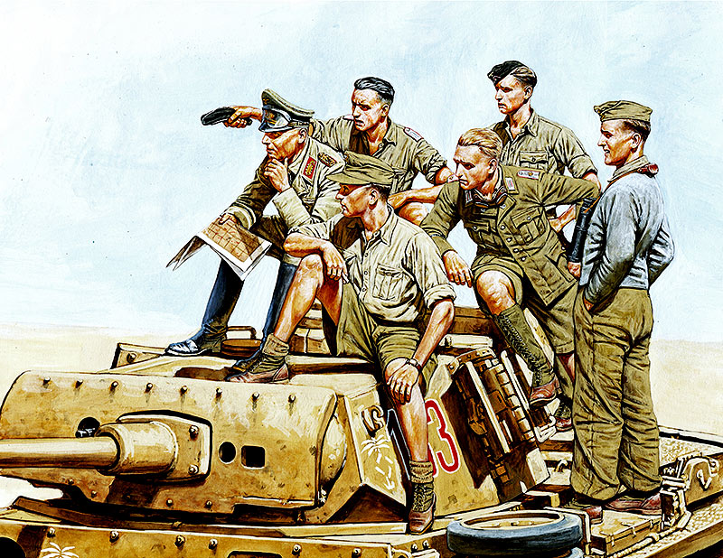 Master Box MB3561 1:35 Rommel and German Tank Crew, DAK, WWII