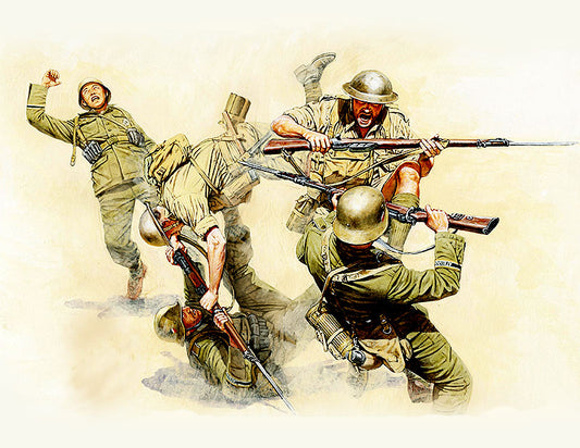 Master Box MB3592 1:35 Hand-to-hand fight British and German Infantry, battles in Northern Africa, kit No. 1