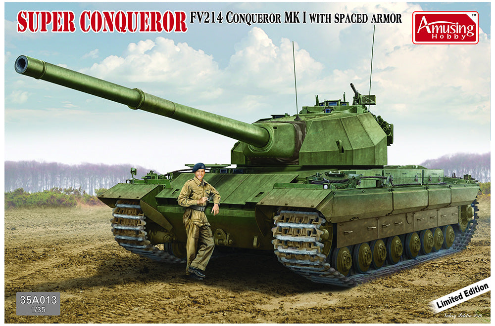 Amusing Hobby (WL) 35A013 1:35 Super Conqueror FV214 Conqueror Mk.1 with Spaced Armour Limited Edition