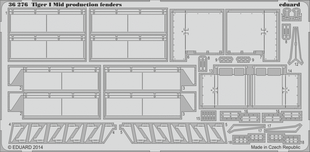 Eduard 36276 1:35 Pz.Kpfw.VI Ausf.E Tiger I Mid-Production fenders