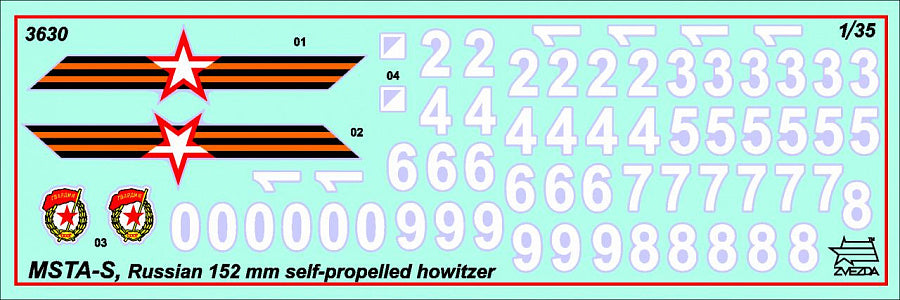 Zvezda 3630 1:35 MSTA Self Propelled Howitzer