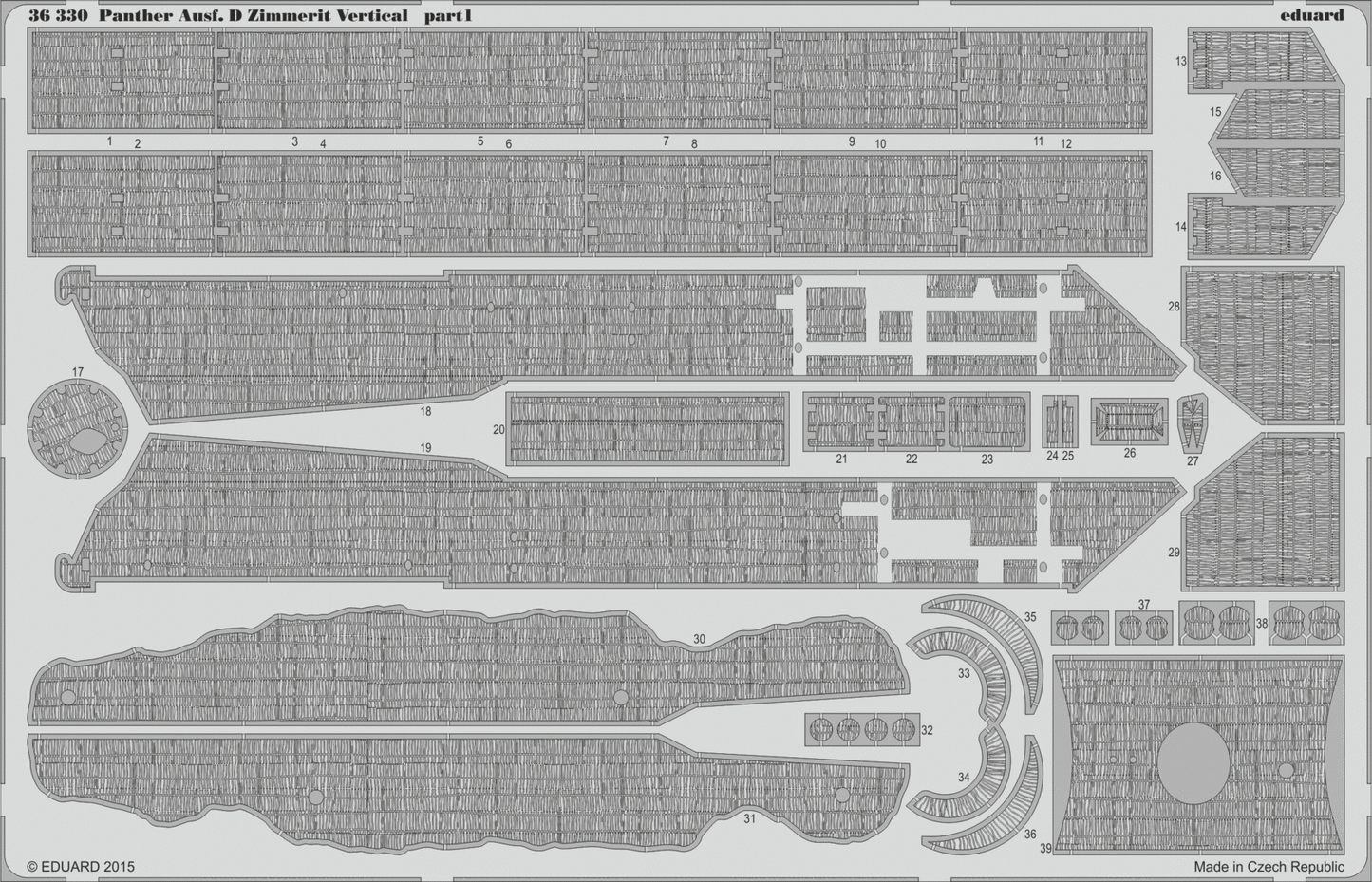 Eduard 36330 1:35 Pz.Kpfw.V Ausf.D Panther Vertical Zimmerit