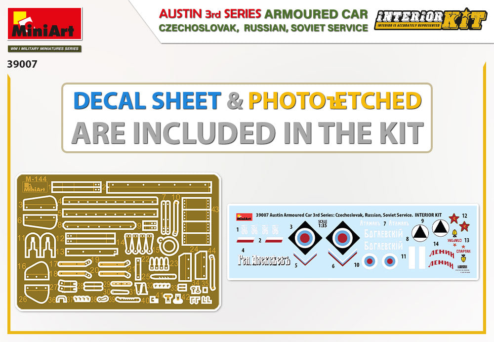 Mini Art 39007 1:35 Austin Armoured Car 3rd Series with Interior