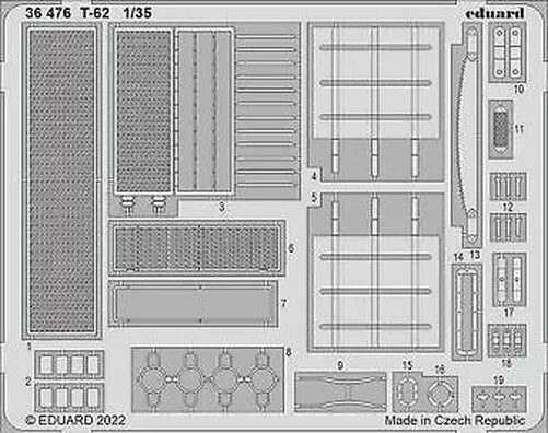 Eduard 36476 1:35 T-62 for Zvezda