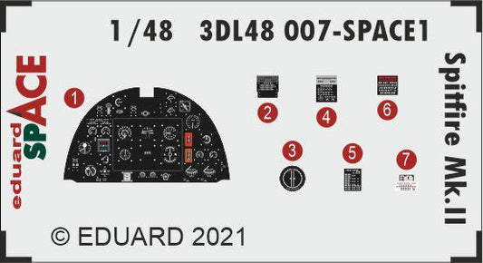 Eduard 3DL48007 1:48 Supermarine Spitfire Mk.II SPACE