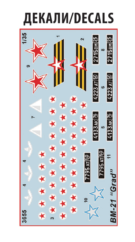 Zvezda 3655 1:35 BM-21 Grad Rocket Launcher