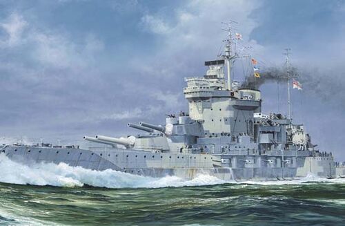 Trumpeter 05795 1:700 H.M.S. Warspite 1942