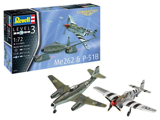 Revell RV03711 1:72 Messerschmitt Me-262 & North-American P-51B Mustang Combat Set