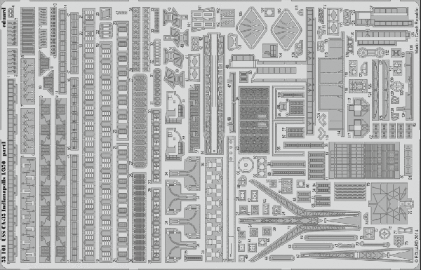 Eduard 53101 1:350 USS Indianapolis (CA-35)