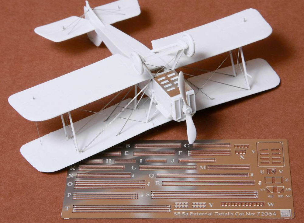 SBS Model SBS72064 1:72 Royal Aircraft Factory S.E.5a rigging wire and exterior details set