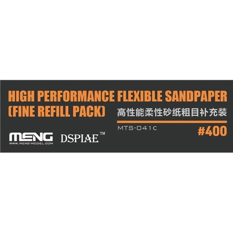 Meng Model MTS-041C Flexible Sand Paper (Fine Refill 400#) (x6)