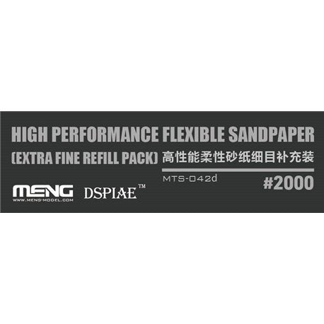 Meng Model MTS-042D Flexi Sandpaper Extra Fine 2000# (x6)