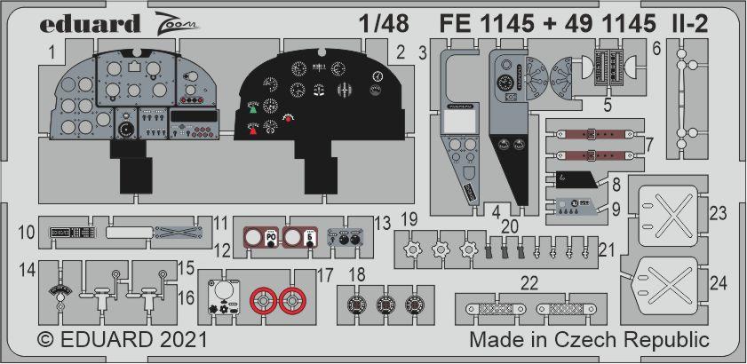 Eduard 491145 1:48 Ilyushin Il-2 Stormovik Detailing Set