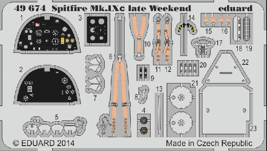 Eduard 49674 1:48 Supermarine Spitfire MK.IXc late WEEKEND