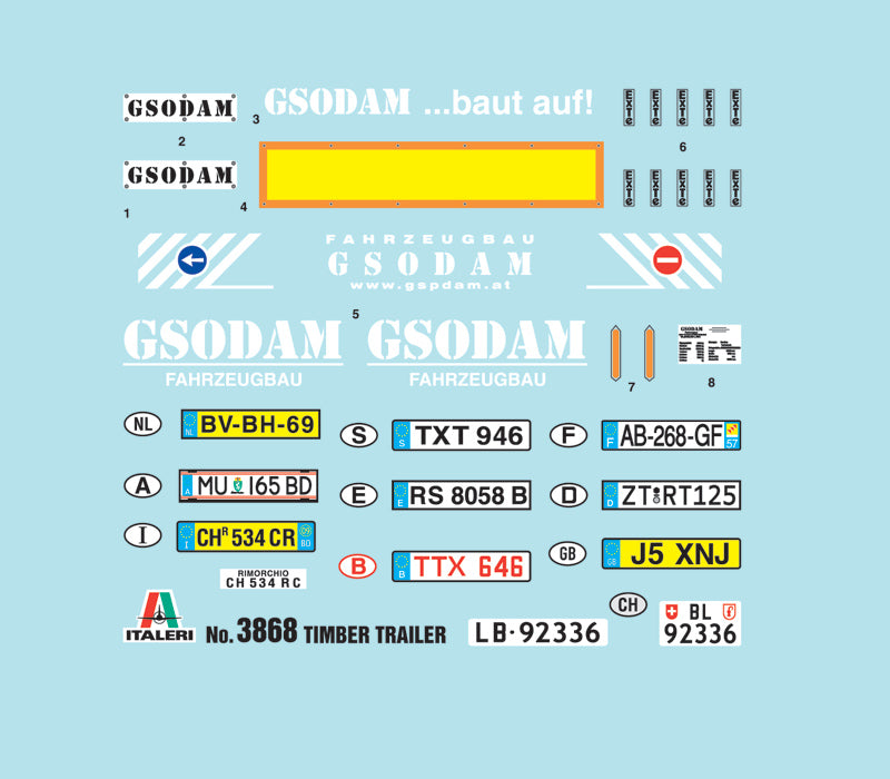 Italeri 3868 1:24 Timber Trailer