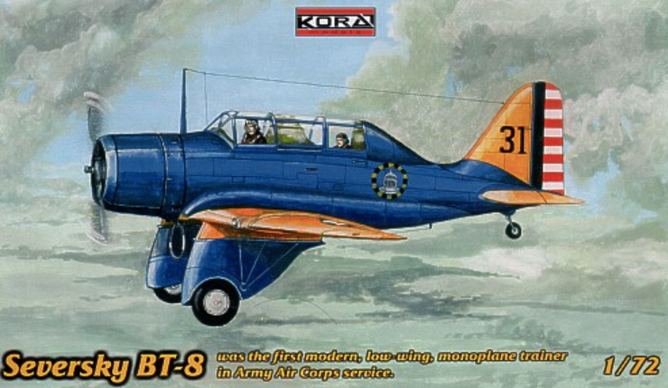 Kora 72118 1:72 Seversky BT-8. Decals U.S. Army Air Corps Service
