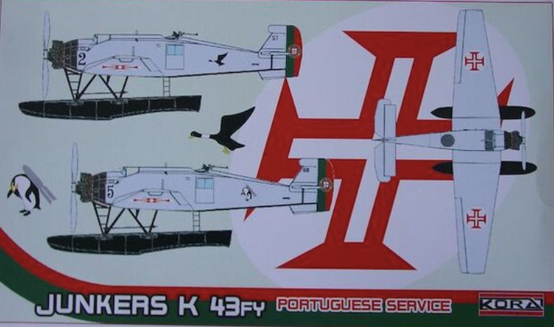Kora 72193 1:72 Junkers K 43FY floatplane in Portuguese Maritime Patrol Service