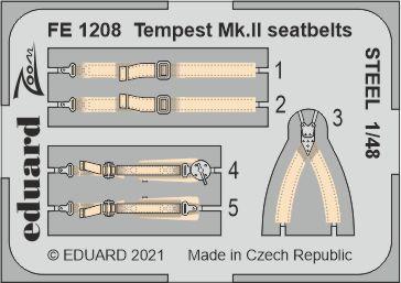 Eduard FE1208 1:48 Hawker Tempest Mk.II seatbelts STEEL
