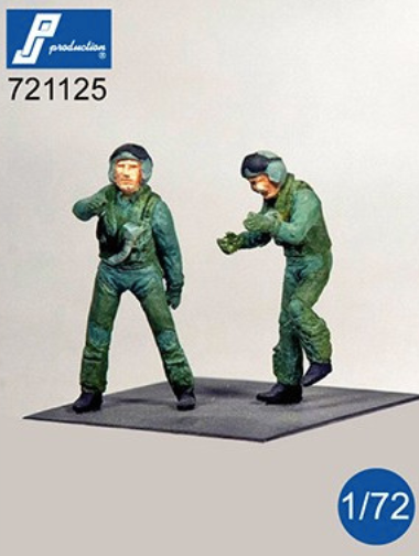 PJ Productions PJ721125 1:72 Lockheed-Martin F-16/F-18 Pilots Standing/Boarding Aircraft