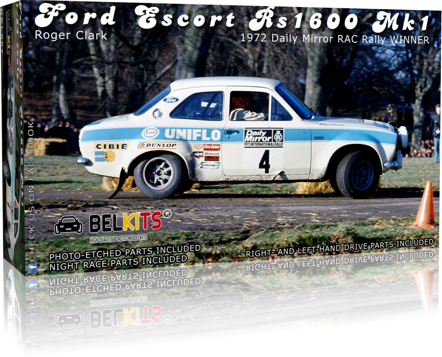 Bel Kits BEL007 1:24 Ford Escort Mk1 RS1600 1972 Daily Mirror Rally Winner Roger Clark