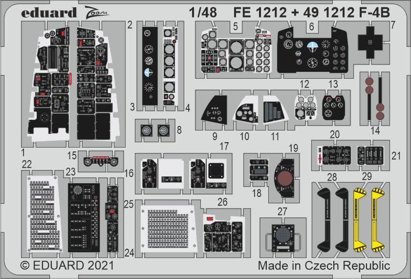 Eduard 491212 1:48 McDonnell F-4B Phantom Detailing Set