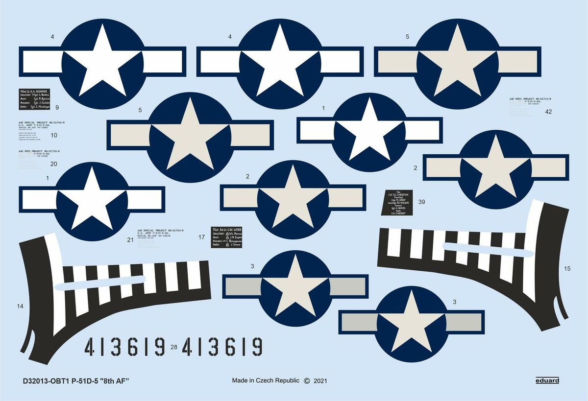 Eduard D32013 1:32 North-American P-51D-5 8th Air Force