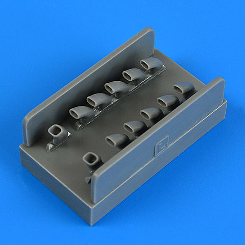 Quickboost (by Aires) 48980 1:48 IIlyushin IL-2 exhaust esigned to be used with Zvezda kits