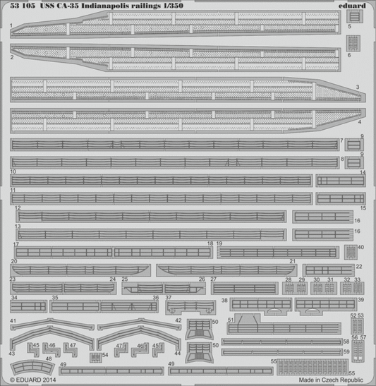 Eduard 53105 1:350 USS Indianapolis (CA-35) railings