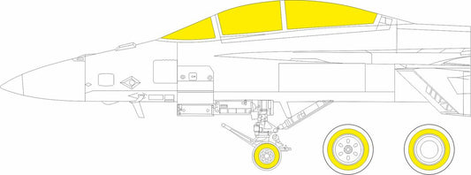 Eduard JX283 1:32 Boeing F/A-18F Super Hornet TFace (interior and exterior canopy masks)