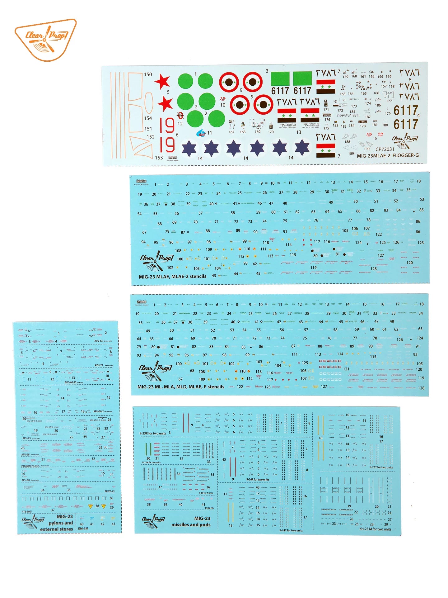 Clear Prop Models 72031 1:72 Mikoyan MiG-23MLAE-2 Flogger-G Expert