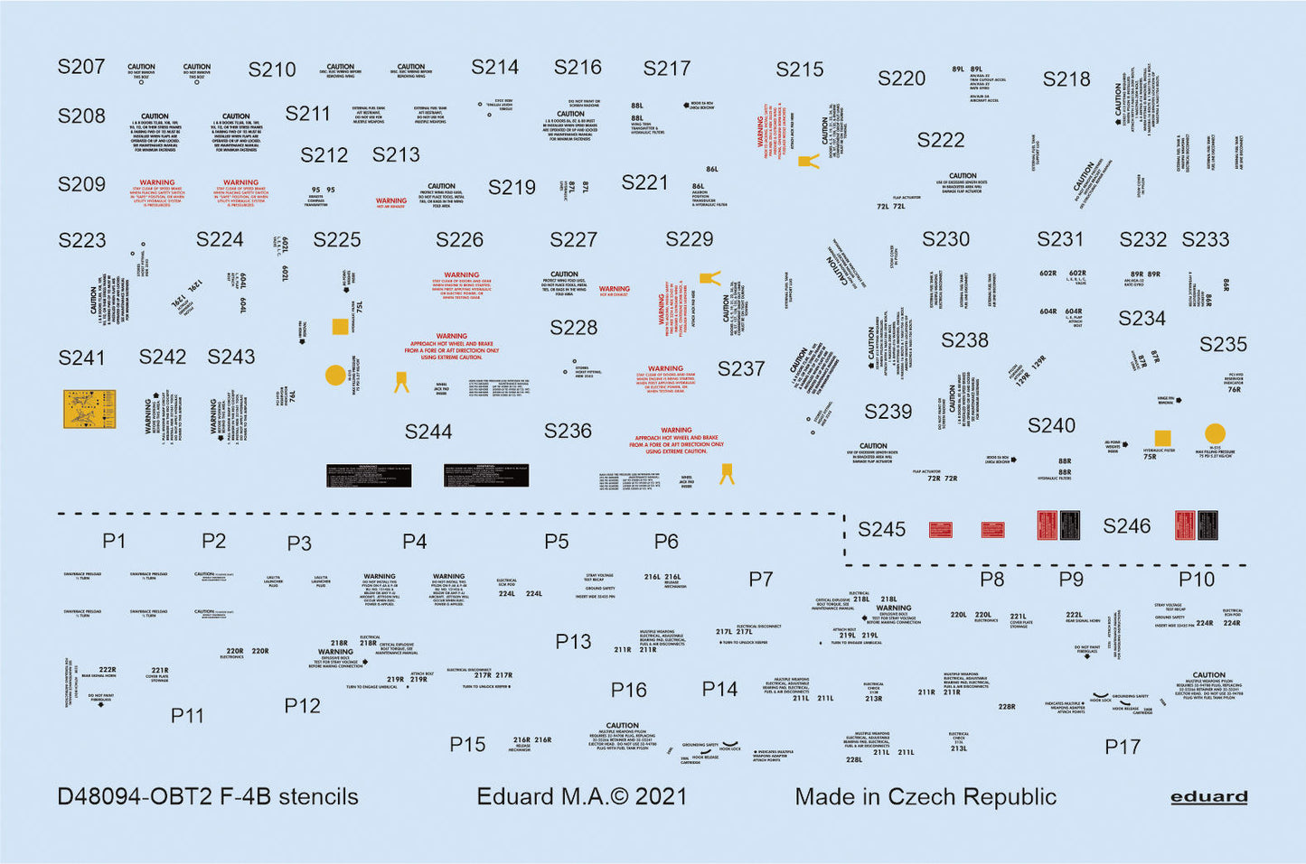 Eduard D48094 1:48 McDonnell F-4B Phantom stencils