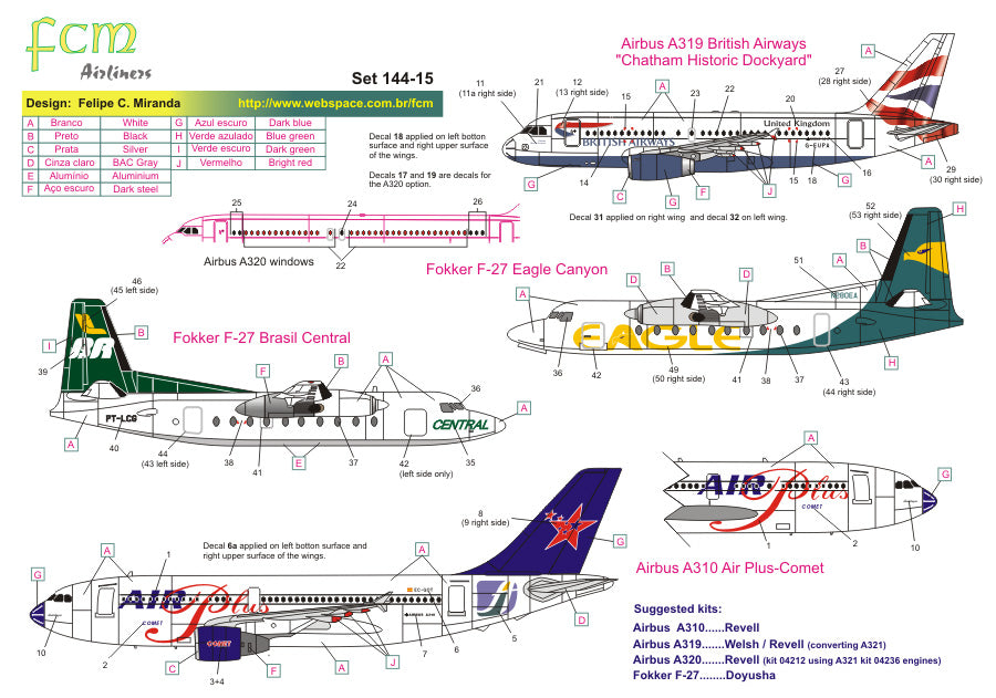 FCM 44015 1:144 Airbus A319 British Airways "Chatham Historic Dockyard"