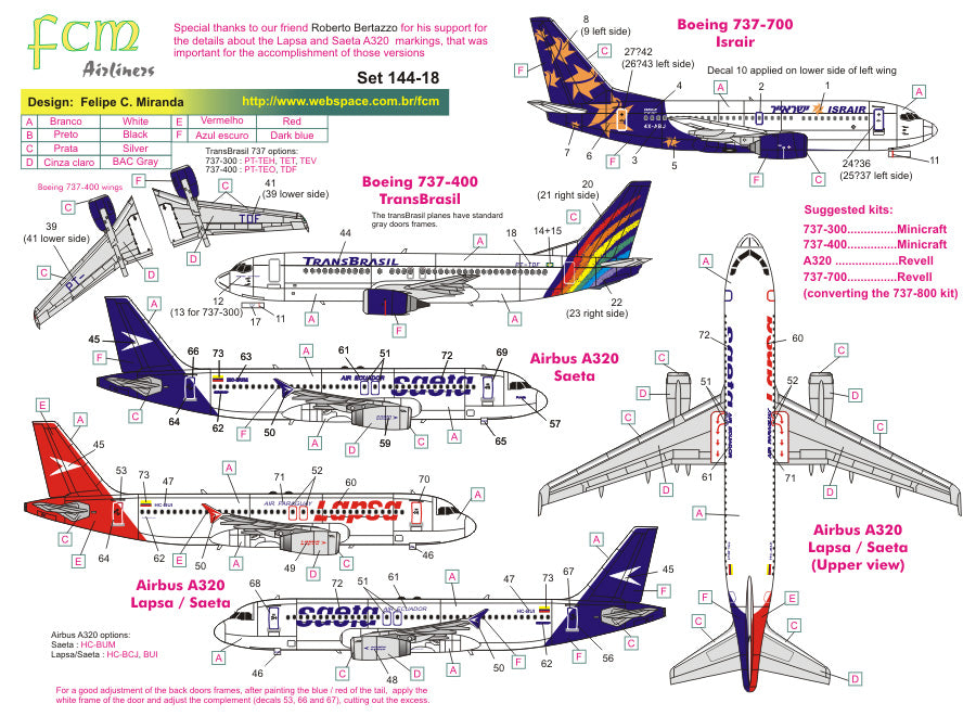 FCM 44018 1:144 Boeing 737-700 Israir