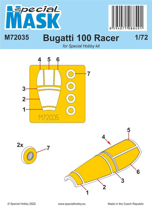 Special Hobby M72035 1:72 Bugatti 100 Paint Mask