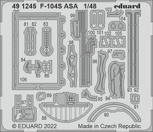 Eduard 491245 1:48 Lockheed F-104S Starfighter ASA Detailing Set